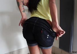 Delightful Bruna Prado always wanted to try anal invasion and he got huge fuck stick in there.